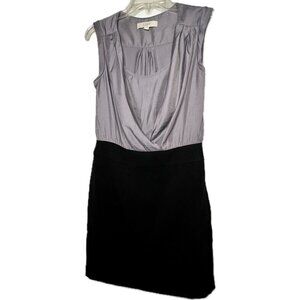 Ann Taylor Loft Shimmery‎ Gray and Black Dress in Size 4